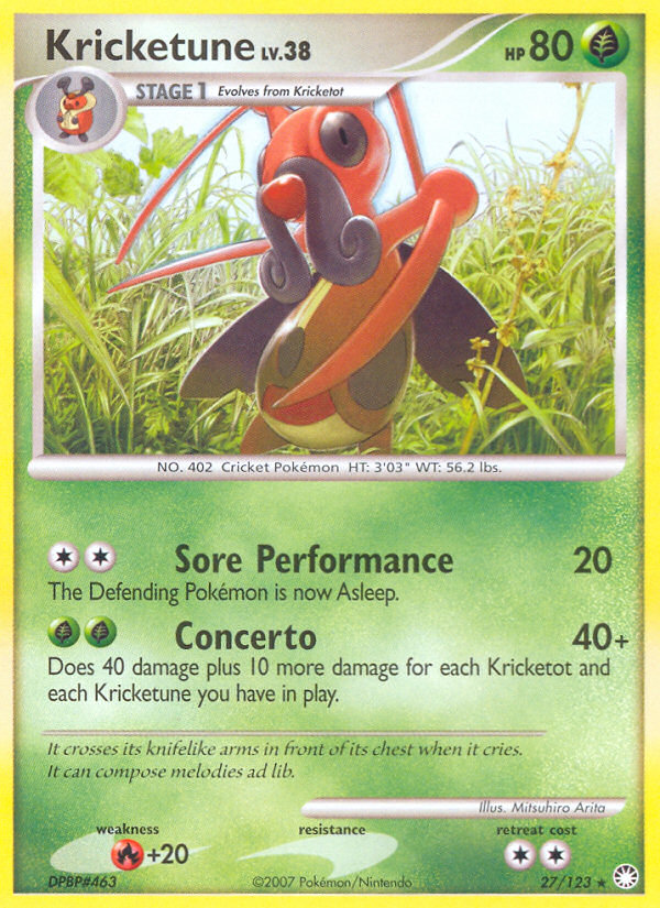 Kricketune (27/123) [Diamond & Pearl: Mysterious Treasures] | Total Play
