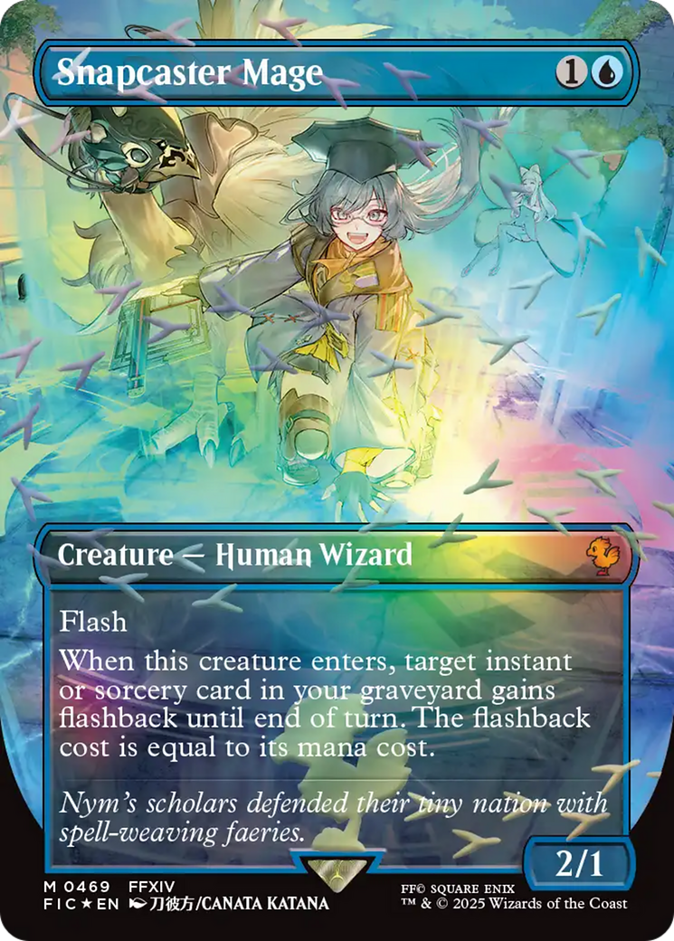 Snapcaster Mage (Borderless) (Chocobo Track Foil) [FINAL FANTASY Commander] | Total Play