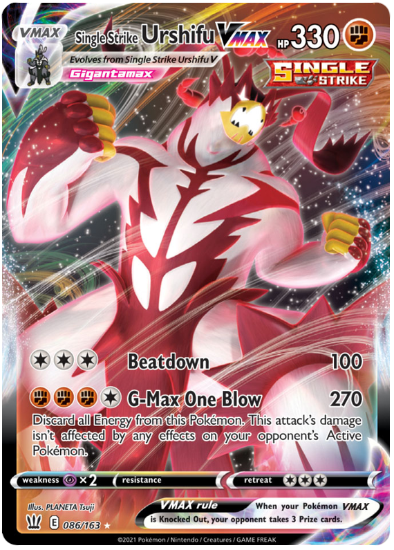 Single Strike Urshifu VMAX (086/163) (Jumbo Card) [Sword & Shield: Battle Styles] | Total Play