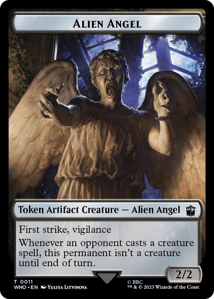 Alien Angel // Food (0025) Double-Sided Token [Doctor Who Tokens] | Total Play