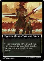 Bounty: Gorra Tash and Silas // Bounty Rules Double-Sided Token [Outlaws of Thunder Junction Commander Tokens] | Total Play