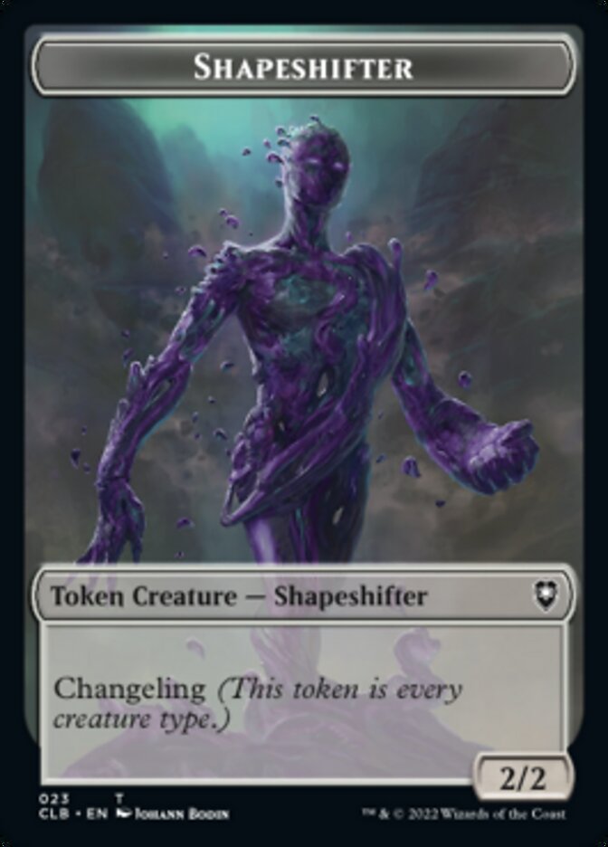 Kor Warrior // Shapeshifter (023) Double-Sided Token [Commander Legends: Battle for Baldur's Gate Tokens] | Total Play