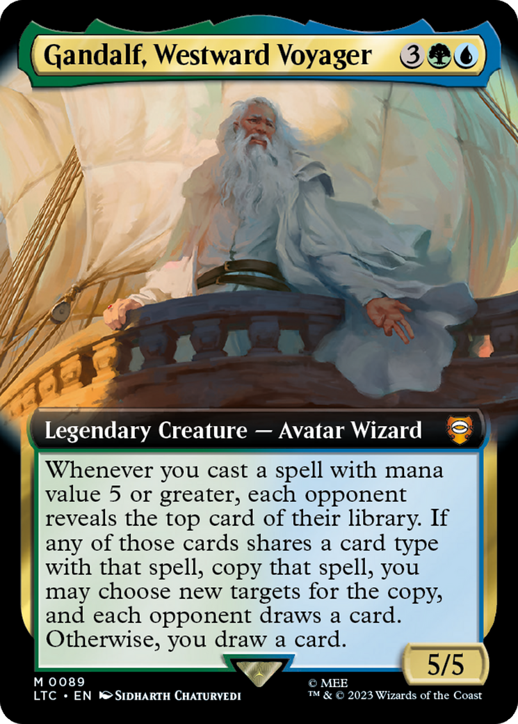 Gandalf, Westward Voyager (Extended Art) [The Lord of the Rings: Tales of Middle-Earth Commander] | Total Play