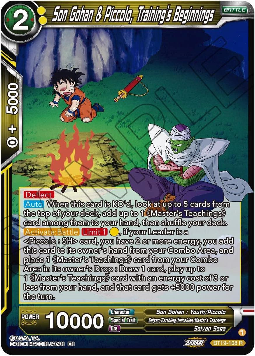 Son Gohan & Piccolo, Training's Beginnings (BT19-108) [Fighter's Ambition] | Total Play