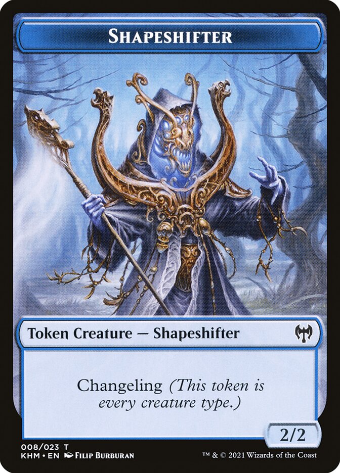 Elf Warrior // Shapeshifter Double-Sided Token [Kaldheim Tokens] | Total Play
