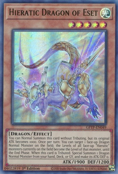 Hieratic Dragon of Eset [GFTP-EN049] Ultra Rare | Total Play