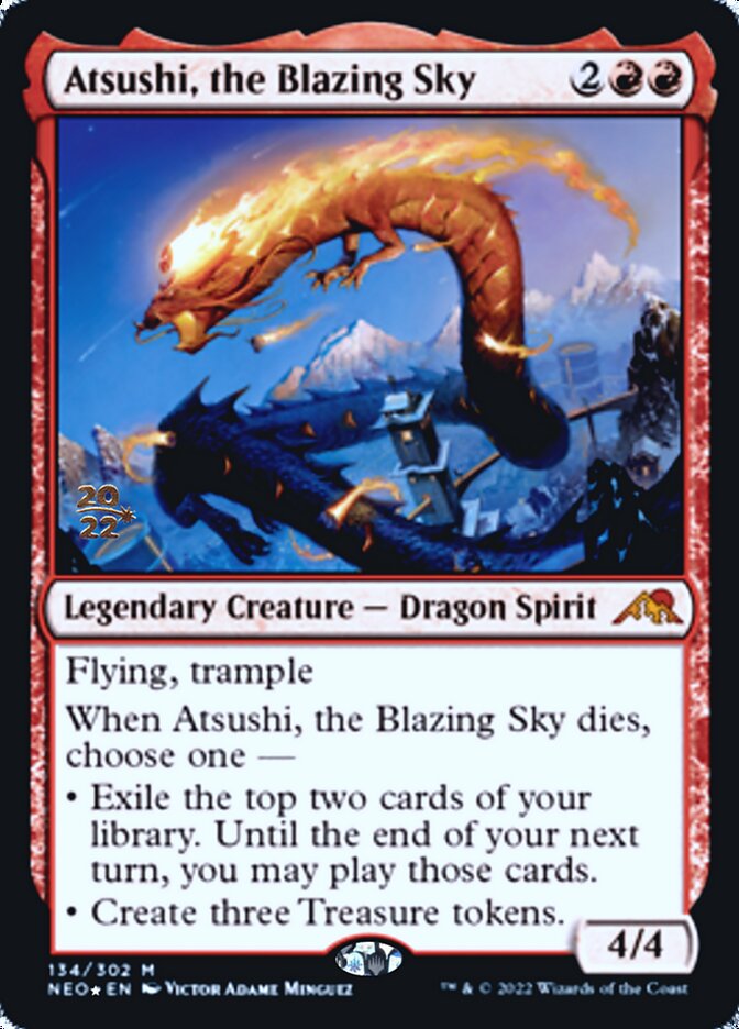 Atsushi, the Blazing Sky [Kamigawa: Neon Dynasty Prerelease Promos] | Total Play