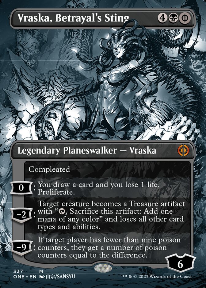 Vraska, Betrayal's Sting (Borderless Manga) [Phyrexia: All Will Be One] | Total Play