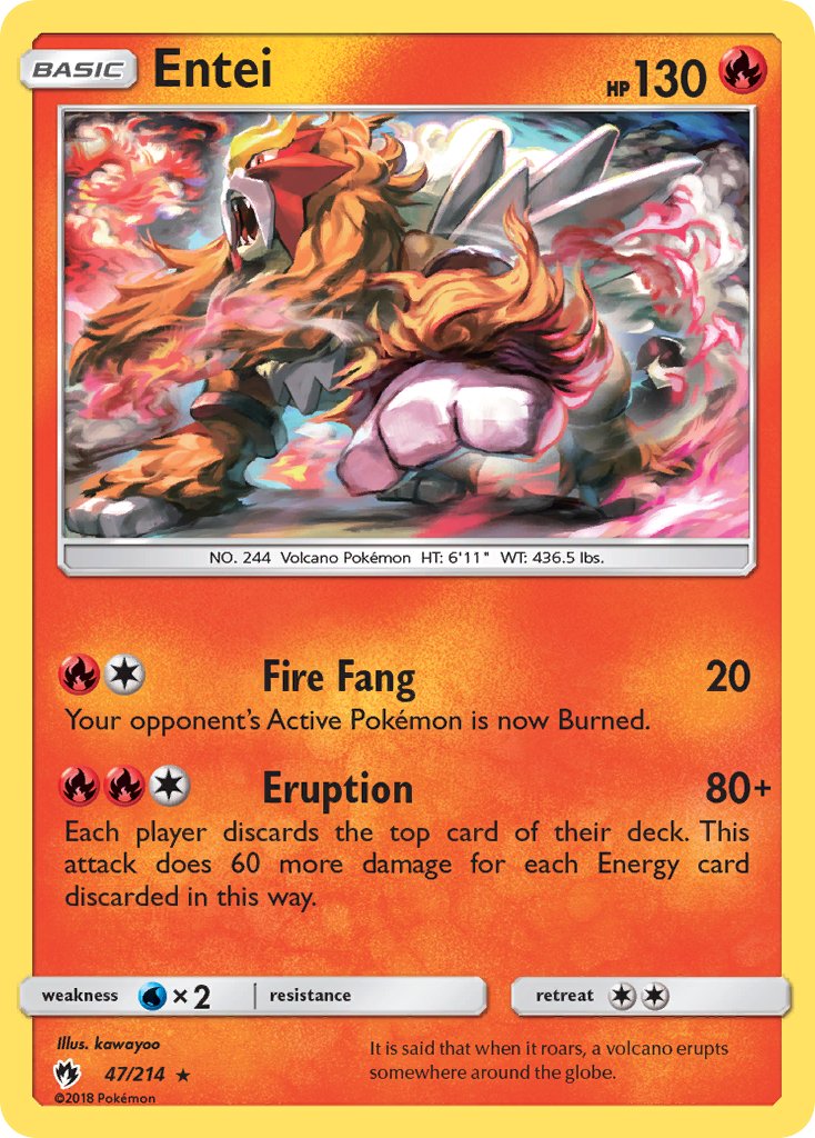 Entei (47/214) (Theme Deck Exclusive) [Sun & Moon: Lost Thunder] | Total Play