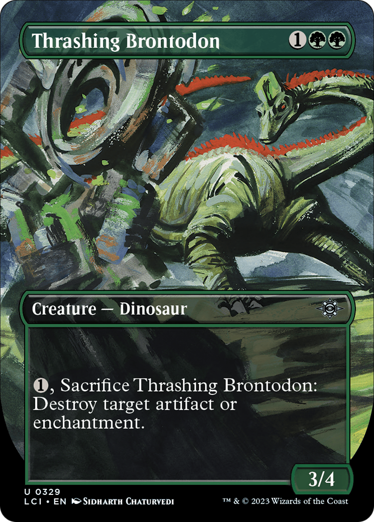 Thrashing Brontodon (Borderless) [The Lost Caverns of Ixalan] | Total Play