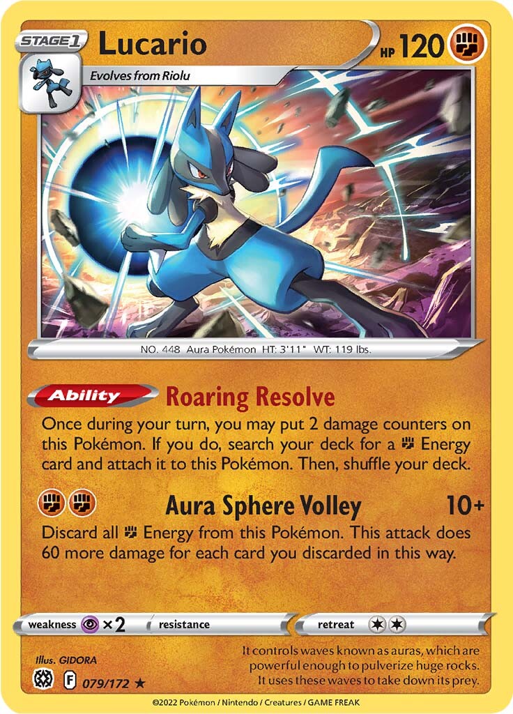 Lucario (079/172) (Theme Deck Exclusive) [Sword & Shield: Brilliant Stars] | Total Play
