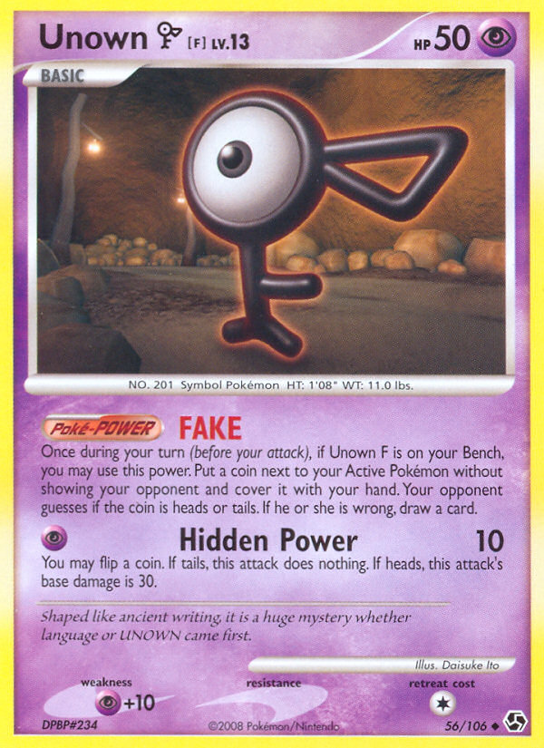 Unown F (56/106) [Diamond & Pearl: Great Encounters] | Total Play