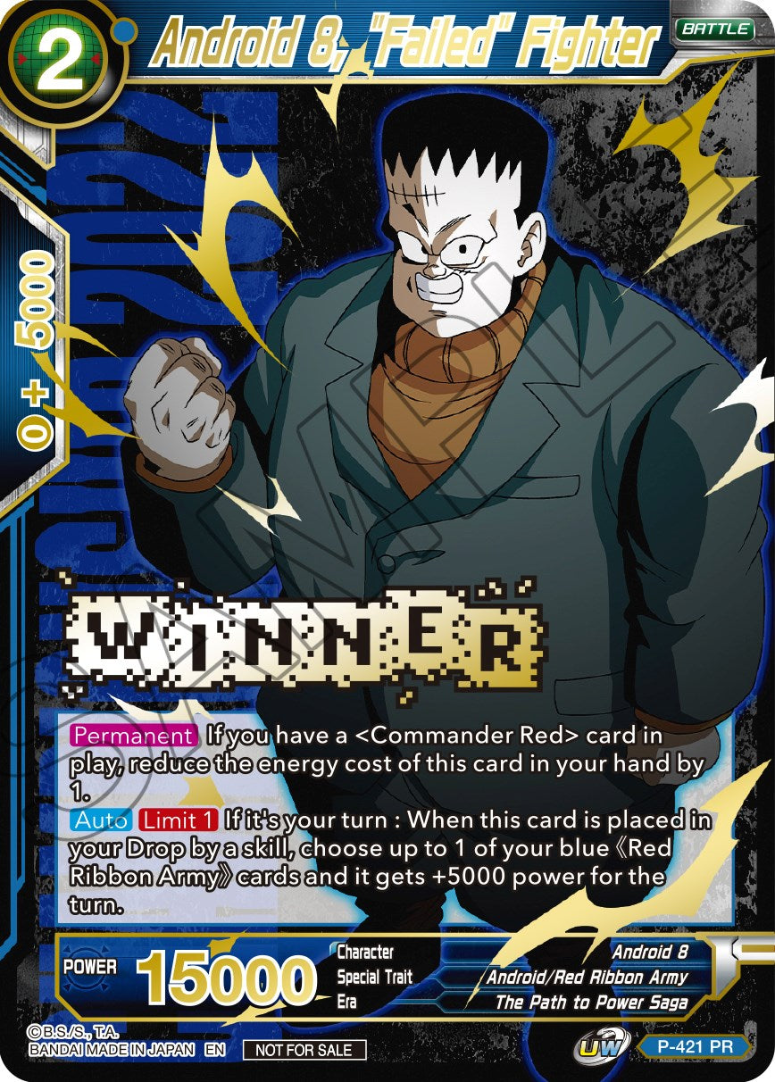 Android 8, "Failed" Fighter (Championship Pack 2022 Vol.2) (Winner Gold Stamped) (P-421) [Promotion Cards] | Total Play