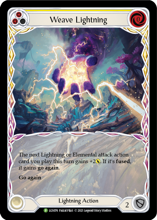 Weave Lightning (Yellow) [LGS076] (Promo)  Rainbow Foil | Total Play