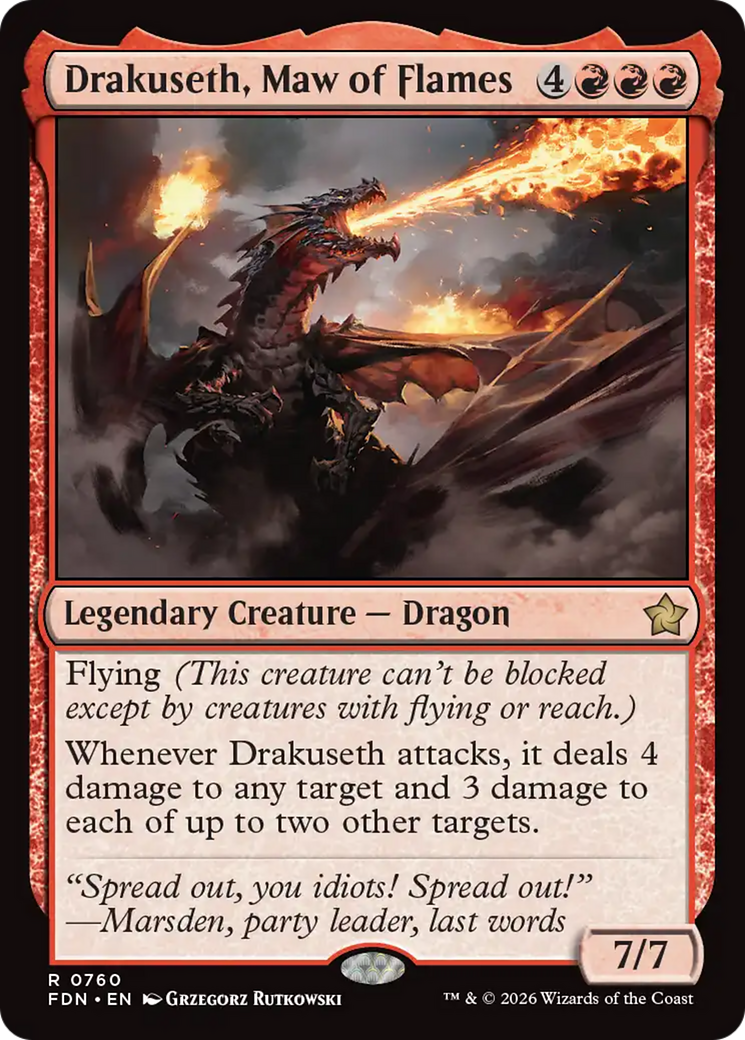 Drakuseth, Maw of Flames (0760) [Foundations] | Total Play