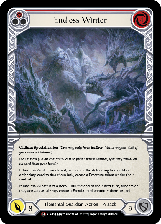 Endless Winter [U-ELE004] (Tales of Aria Unlimited)  Unlimited Rainbow Foil | Total Play