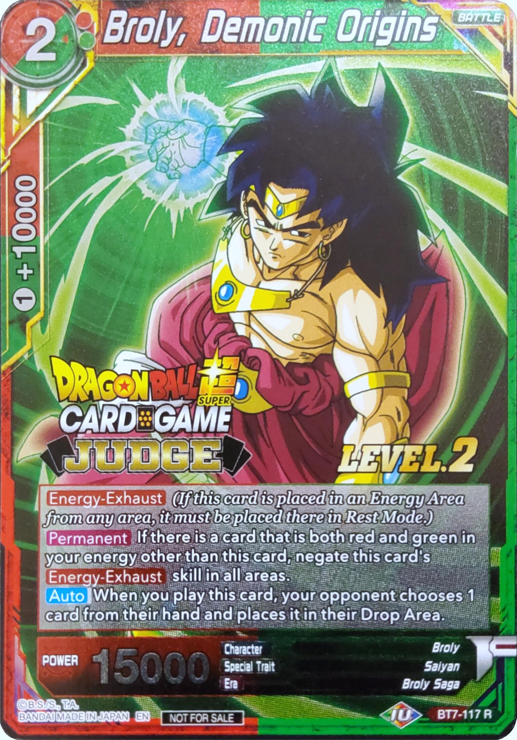 Broly, Demonic Origins (Level 2) (BT7-117) [Judge Promotion Cards] | Total Play