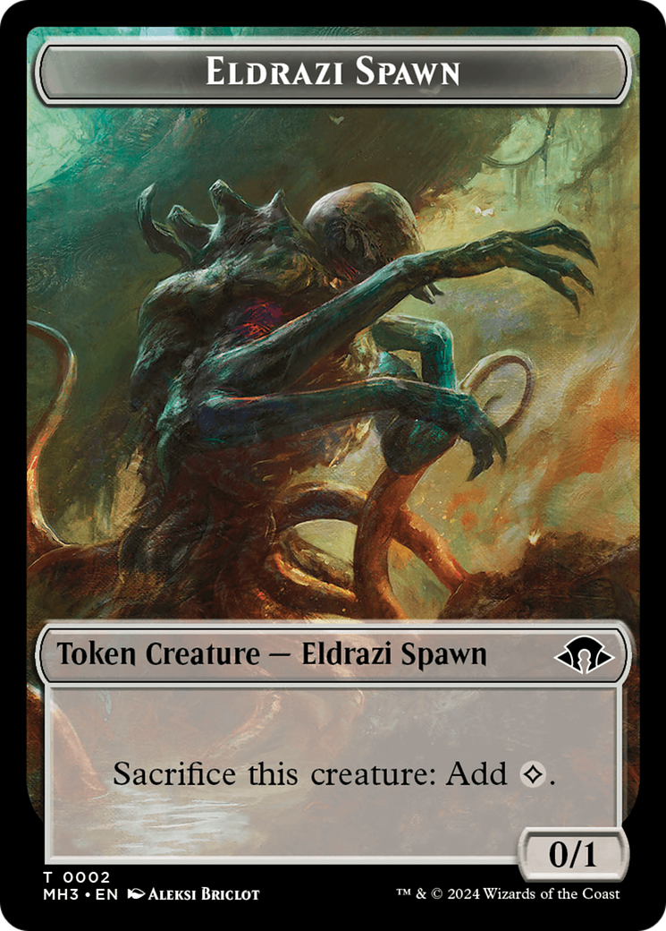 Eldrazi Spawn // Soldier Double-Sided Token [Modern Horizons 3 Tokens] | Total Play