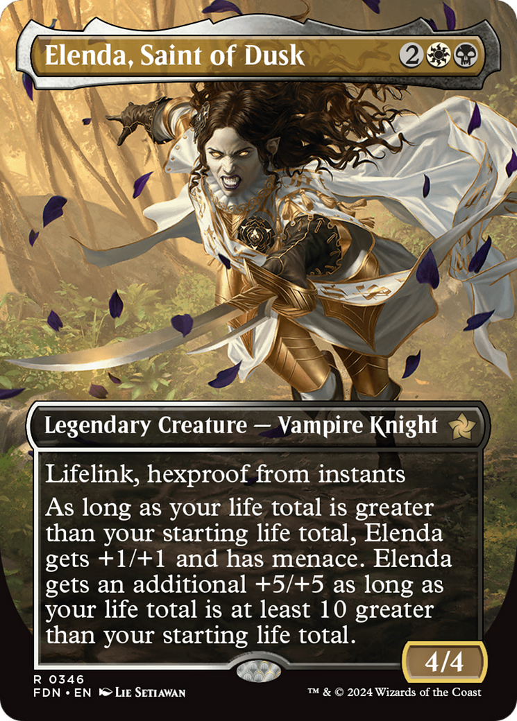 Elenda, Saint of Dusk (Borderless) [Foundations] | Total Play