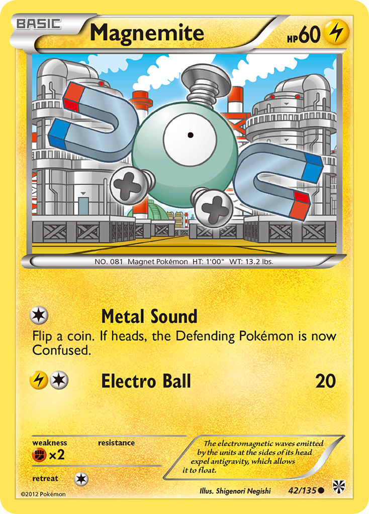 Magnemite (42/135) [Black & White: Plasma Storm] | Total Play