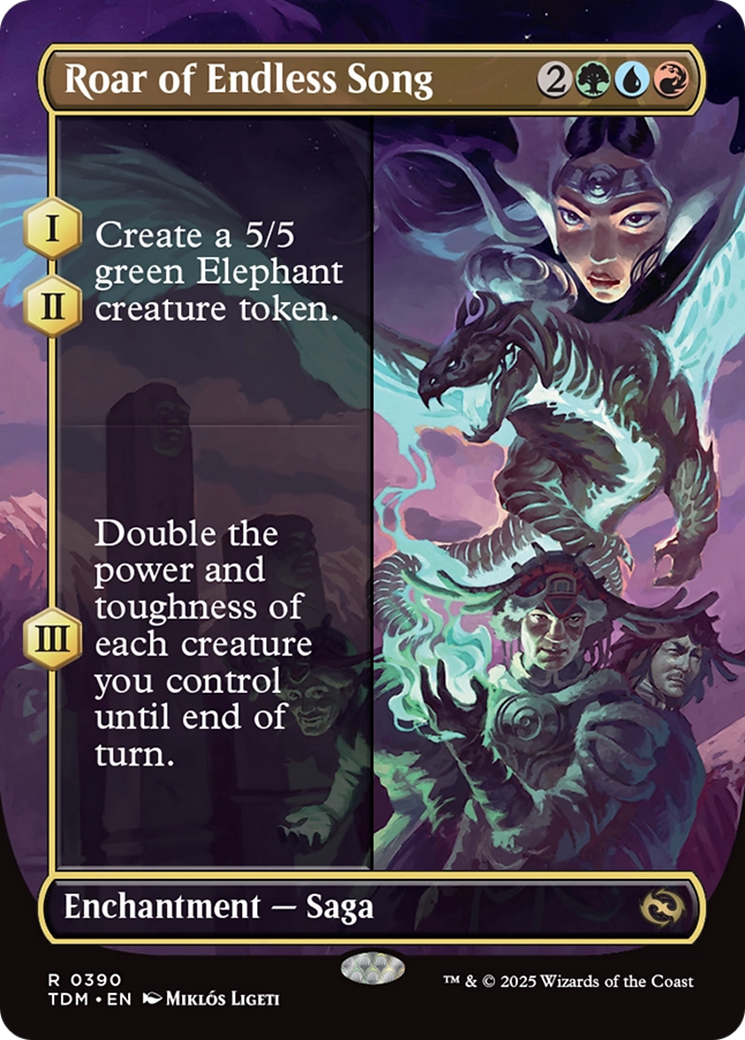 Roar of Endless Song (Borderless) [Tarkir: Dragonstorm] | Total Play