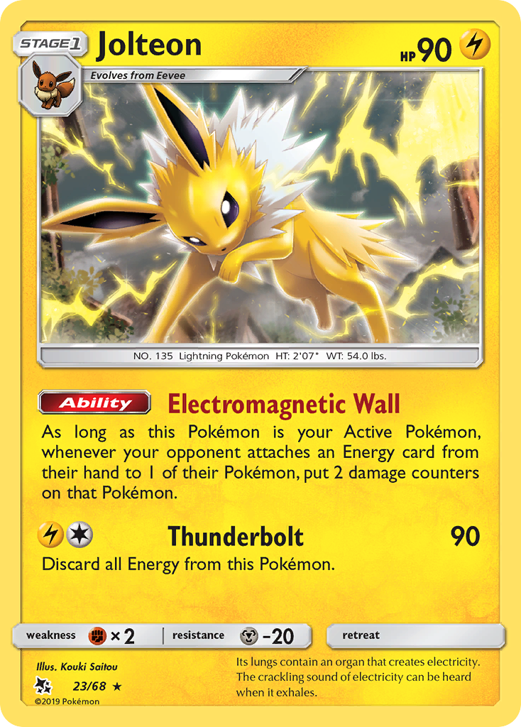 Jolteon (23/68) [Sun & Moon: Hidden Fates] | Total Play
