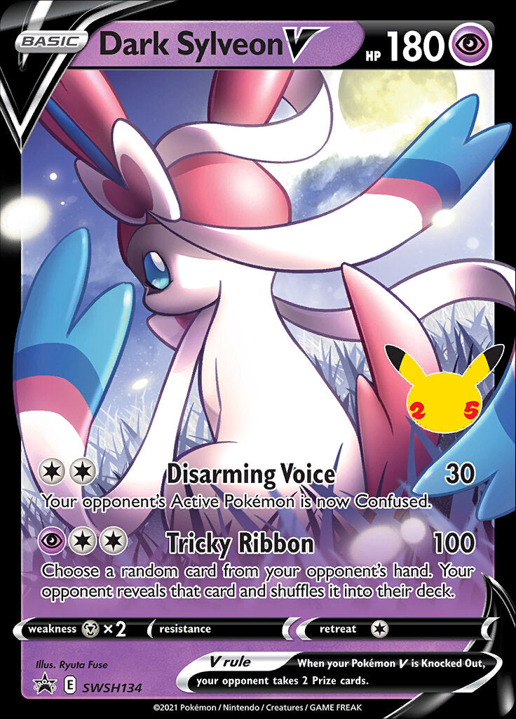 Dark Sylveon V (SWSH134) (Jumbo Card) [Sword & Shield: Black Star Promos] | Total Play