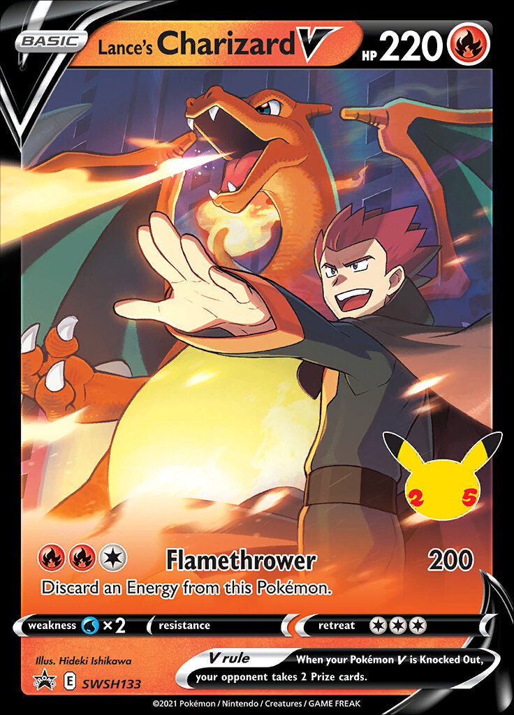 Lance's Charizard V (SWSH133) (Jumbo Card) [Sword & Shield: Black Star Promos] | Total Play