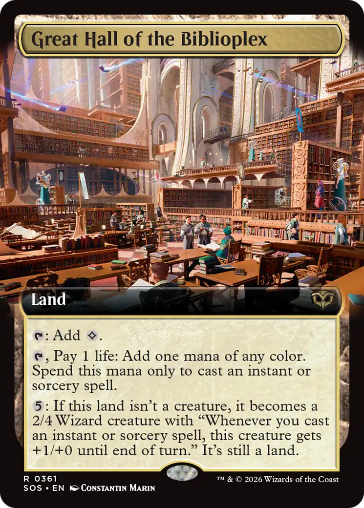 Great Hall of the Biblioplex (Extended Art) [Secrets of Strixhaven] | Total Play