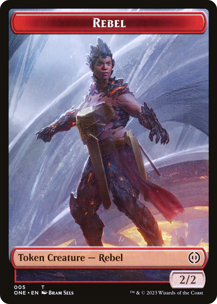 Rebel // Drone Double-Sided Token [Phyrexia: All Will Be One Tokens] | Total Play