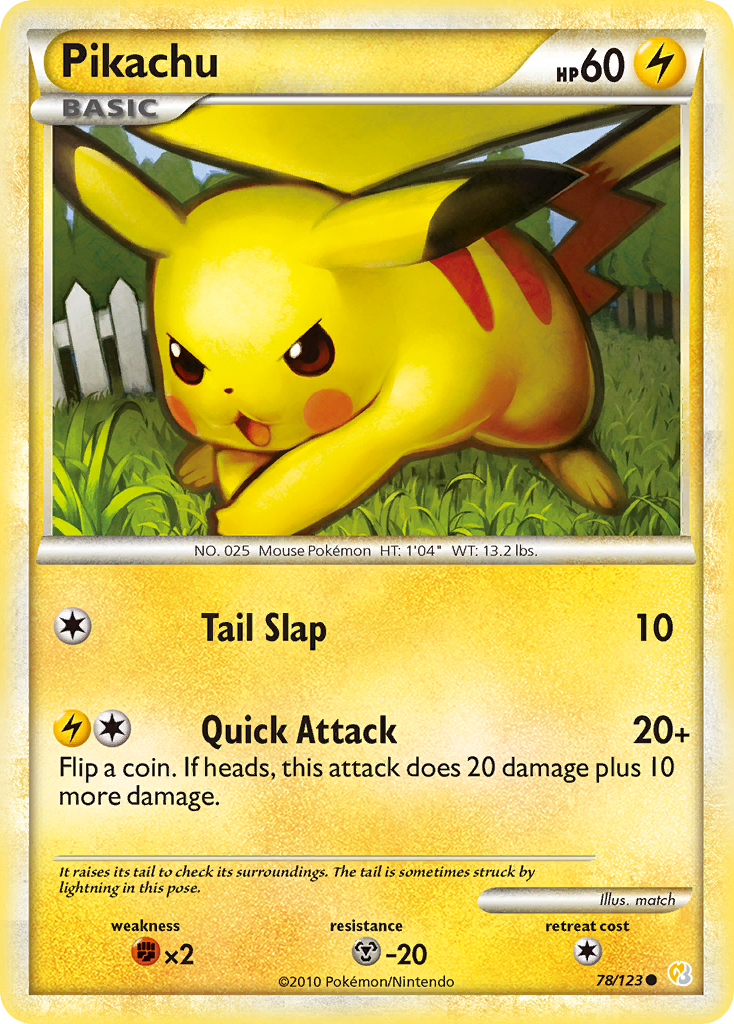 Pikachu (78/123) [HeartGold & SoulSilver: Base Set] | Total Play