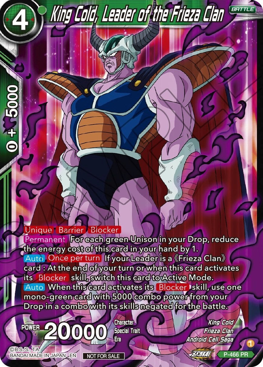 King Cold, Leader of the Frieza Clan (Z03 Dash Pack) (P-466) [Promotion Cards] | Total Play