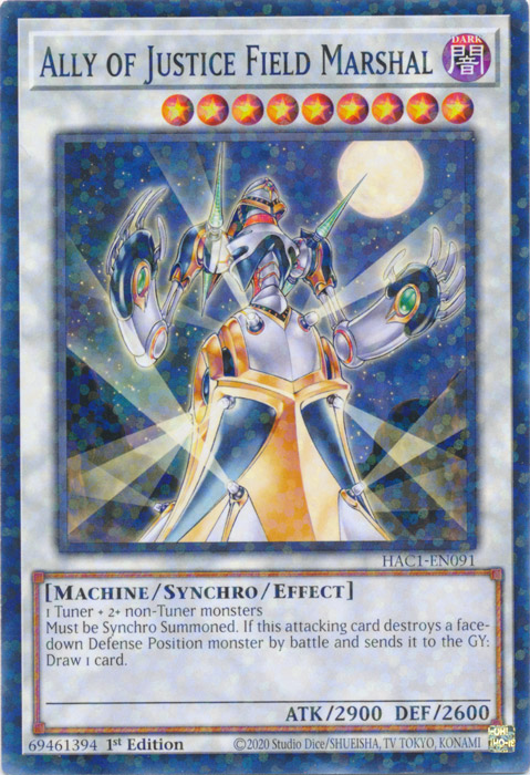 Ally of Justice Field Marshal (Duel Terminal) [HAC1-EN091] Common | Total Play