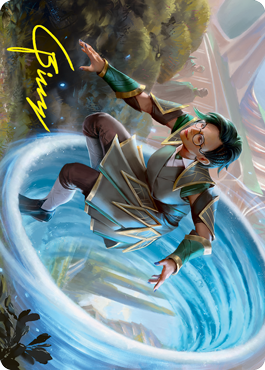 Vortex Runner Art Card (Gold-Stamped Signature) [Strixhaven: School of Mages Art Series] | Total Play