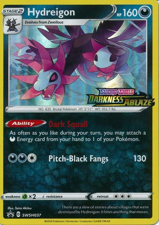 Hydreigon (SWSH037) (Prerelease Promo) [Sword & Shield: Black Star Promos] | Total Play