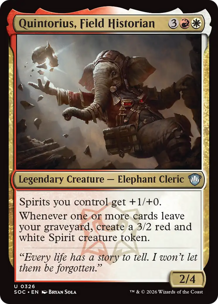 Quintorius, Field Historian [Secrets of Strixhaven Commander] | Total Play