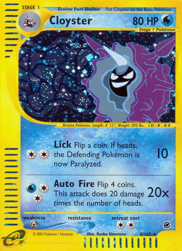 Cloyster (8/165) [Expedition: Base Set] | Total Play