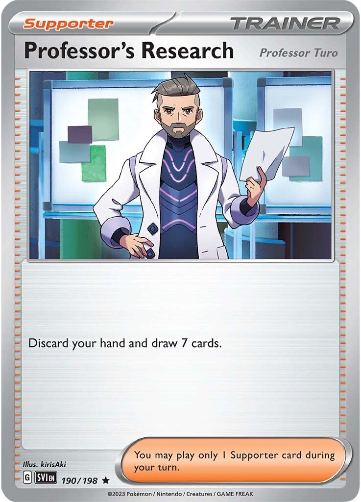 Professor's Research (Professor Turo) (190/198) [Scarlet & Violet: Base Set] | Total Play