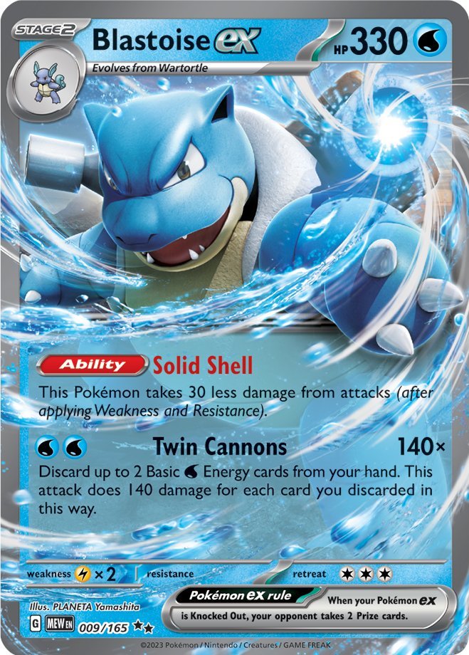 Blastoise ex (009/165) [Scarlet & Violet: 151] | Total Play