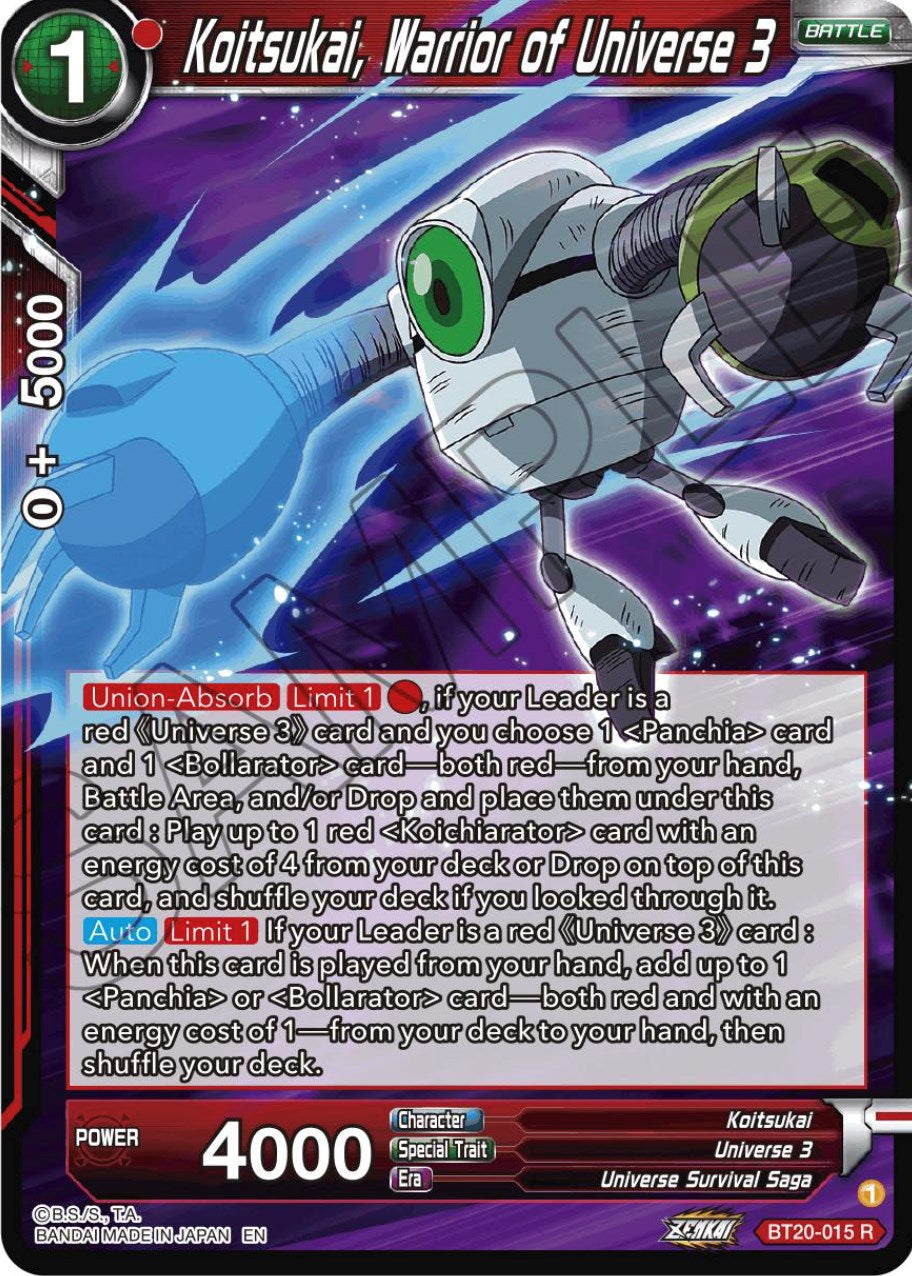 Koitsukai, Warrior of Universe 3 (BT20-015) [Power Absorbed] | Total Play