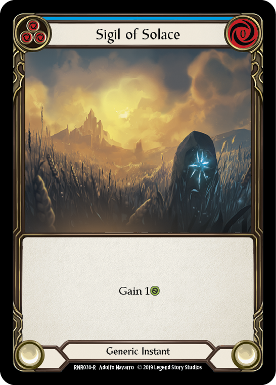 Sigil of Solace (Blue) [RNR030-R] (Rhinar Hero Deck)  1st Edition Normal | Total Play