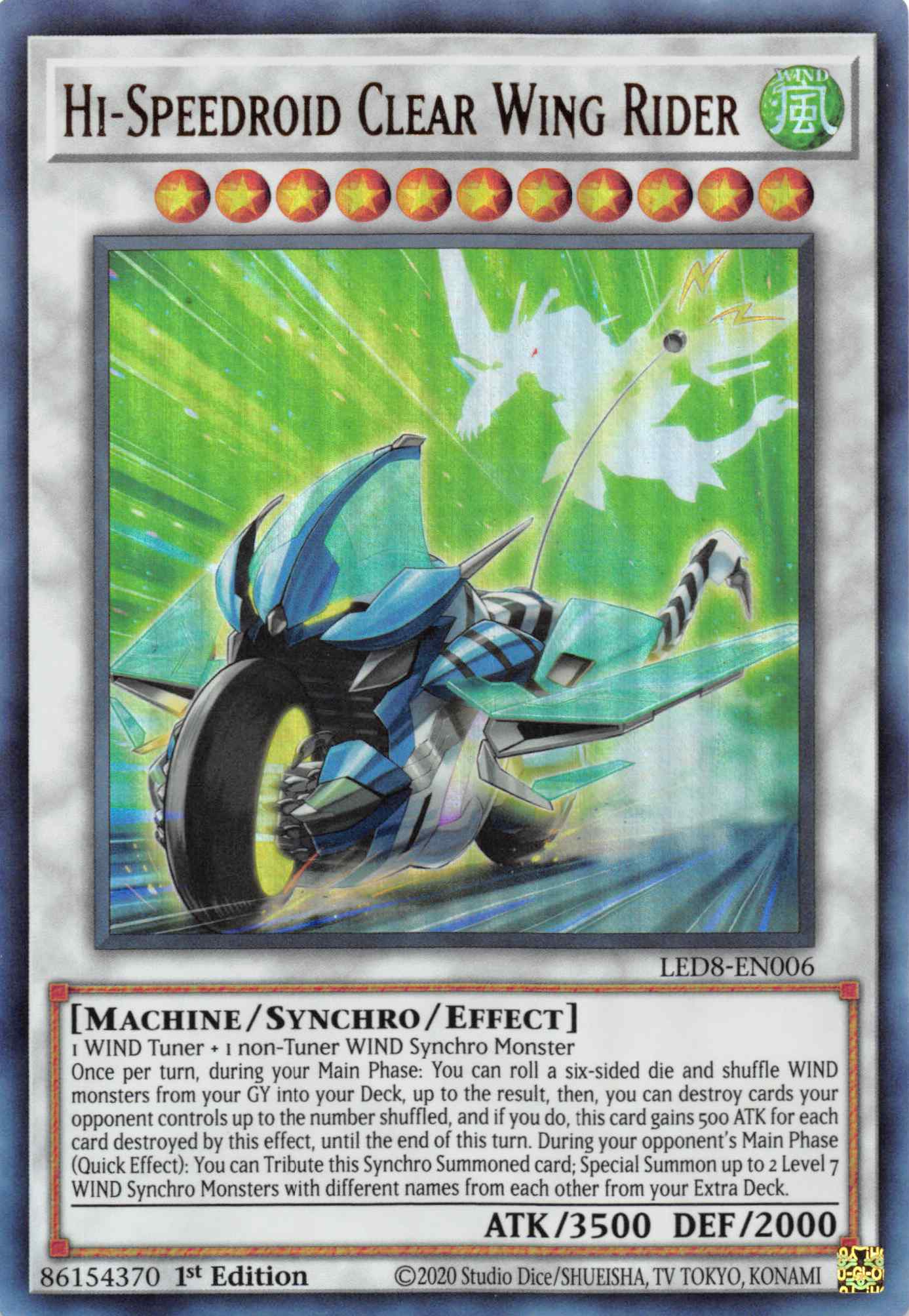 Hi-Speedroid Clear Wing Rider [LED8-EN006] Ultra Rare | Total Play