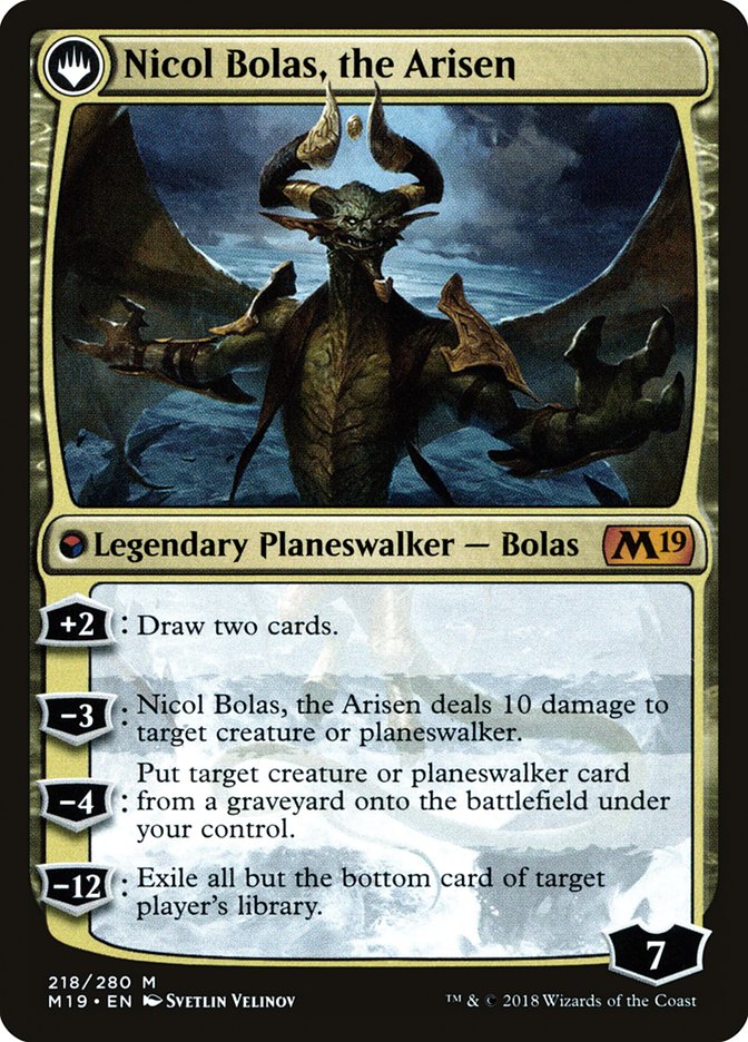 Nicol Bolas, the Ravager // Nicol Bolas, the Arisen [Core Set 2019 Prerelease Promos] | Total Play