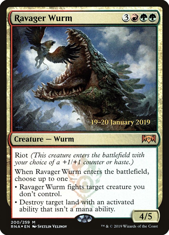 Ravager Wurm [Ravnica Allegiance Prerelease Promos] | Total Play