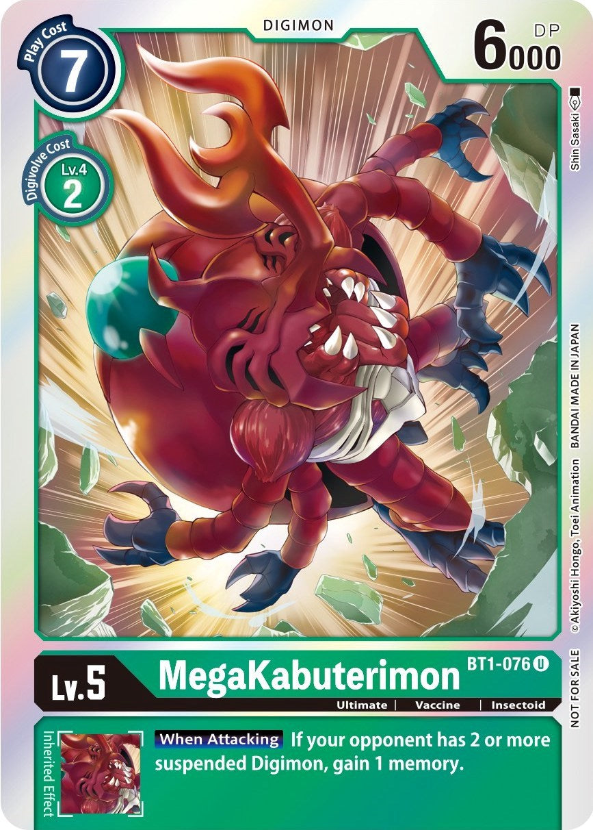 MegaKabuterimon [BT1-076] (Official Tournament Pack Vol. 6) [Release Special Booster Promos] | Total Play
