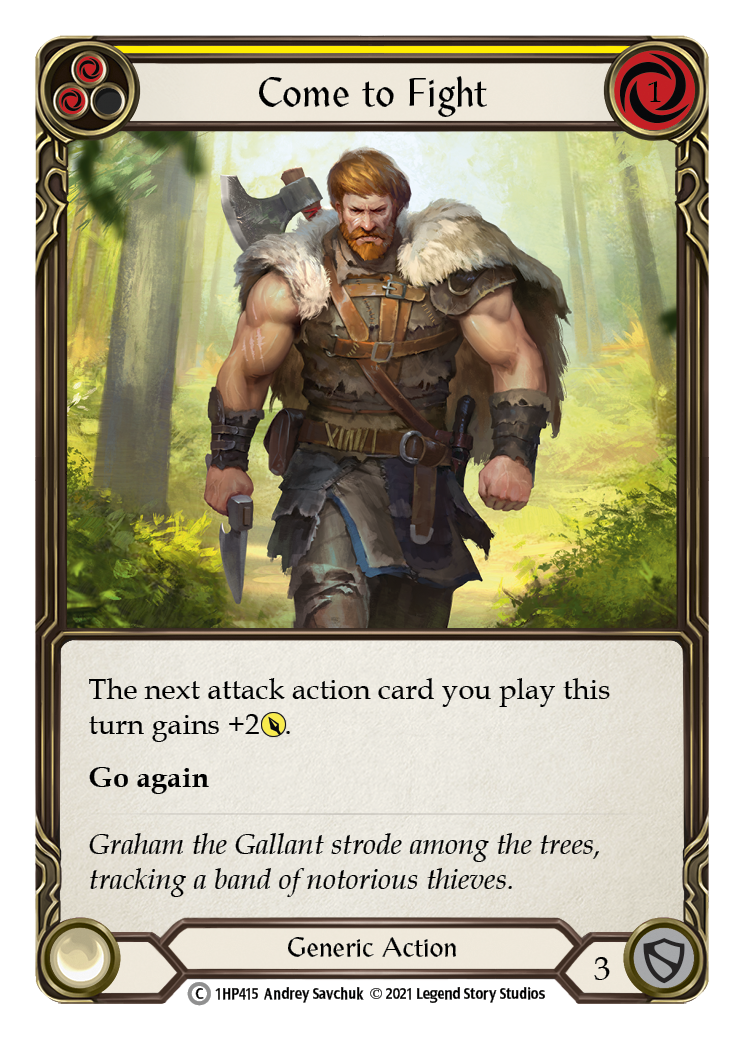 Come to Fight (Yellow) [1HP415] (History Pack 1) | Total Play