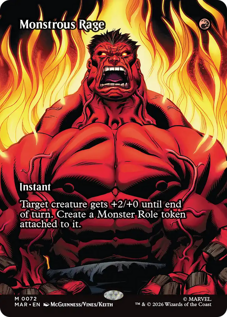 Monstrous Rage (Borderless) [Marvel Universe: Eternal-Legal] | Total Play