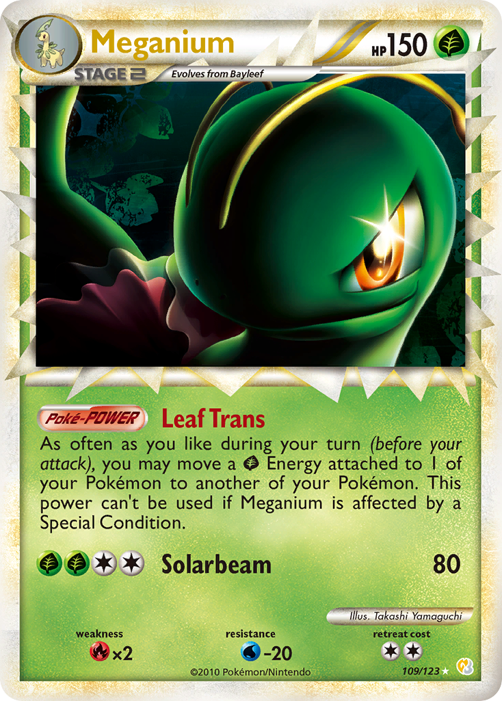Meganium (109/123) [HeartGold & SoulSilver: Base Set] | Total Play