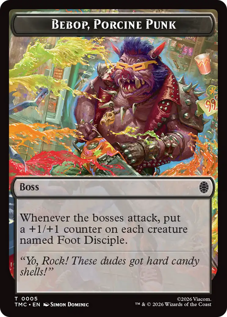 Bebop, Porcine Punk [Teenage Mutant Ninja Turtles Commander Tokens] | Total Play