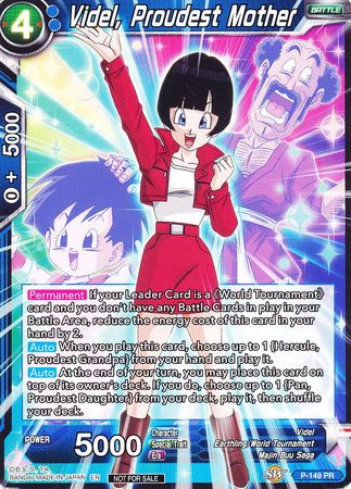 Videl, Proudest Mother (Power Booster: World Martial Arts Tournament) (P-149) [Promotion Cards] | Total Play